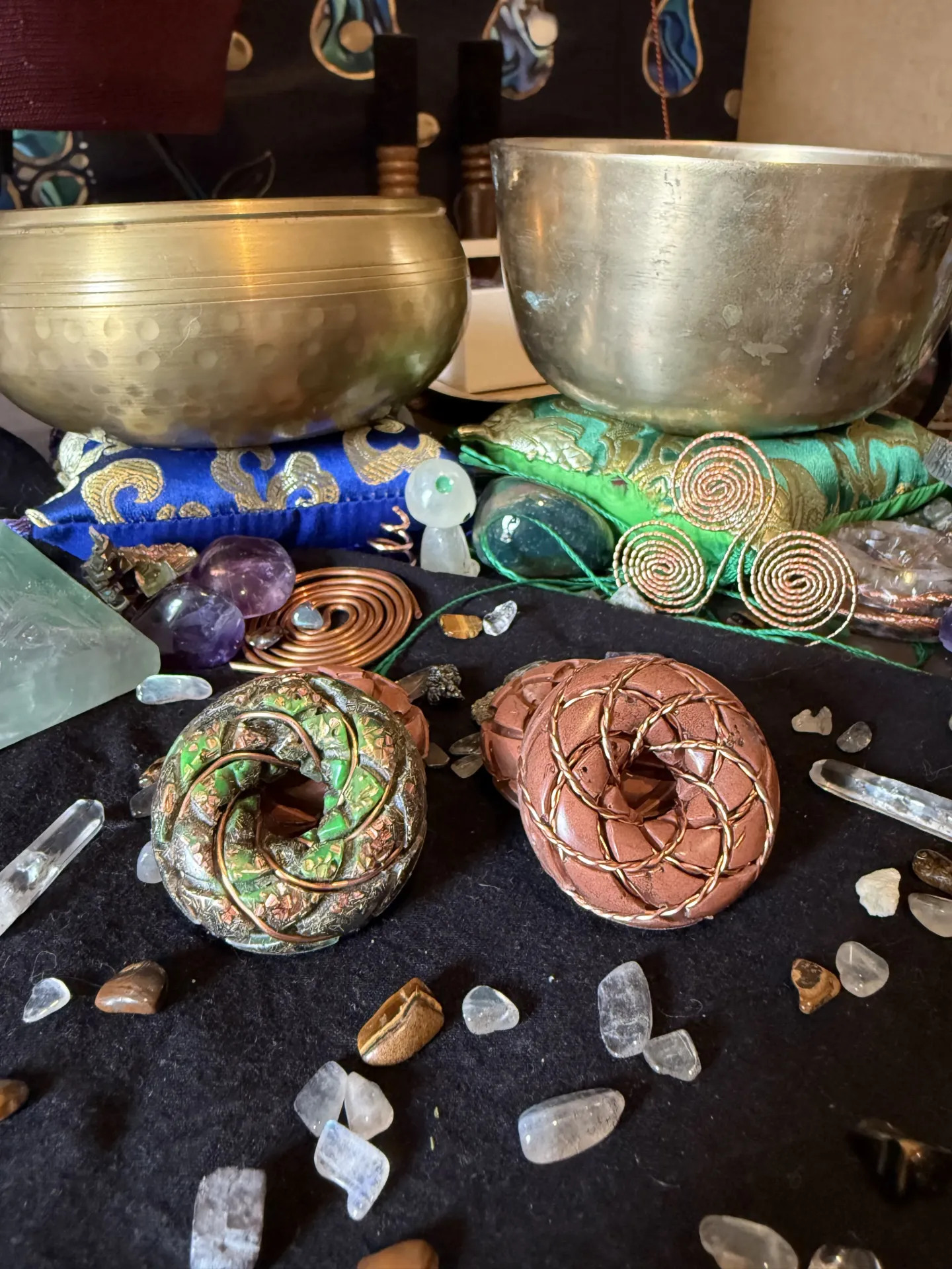 Torus 3 6 9 sacred lotus pendant Rodin coil shining